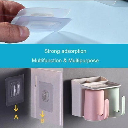 5 Pcs Wall Mounted Holder Strong Adhesive Hanger Punch Free Hanging Hook for Home Bathroom