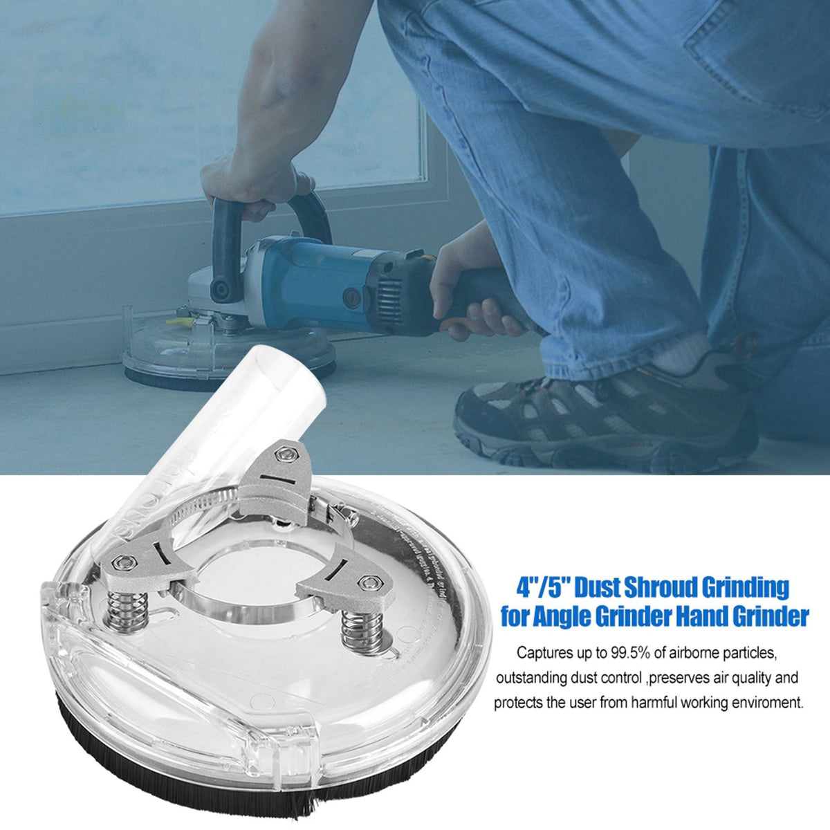 Dust Shroud Dust Cover Kit Dry Grinding for Angle Grinder Hand Grinder