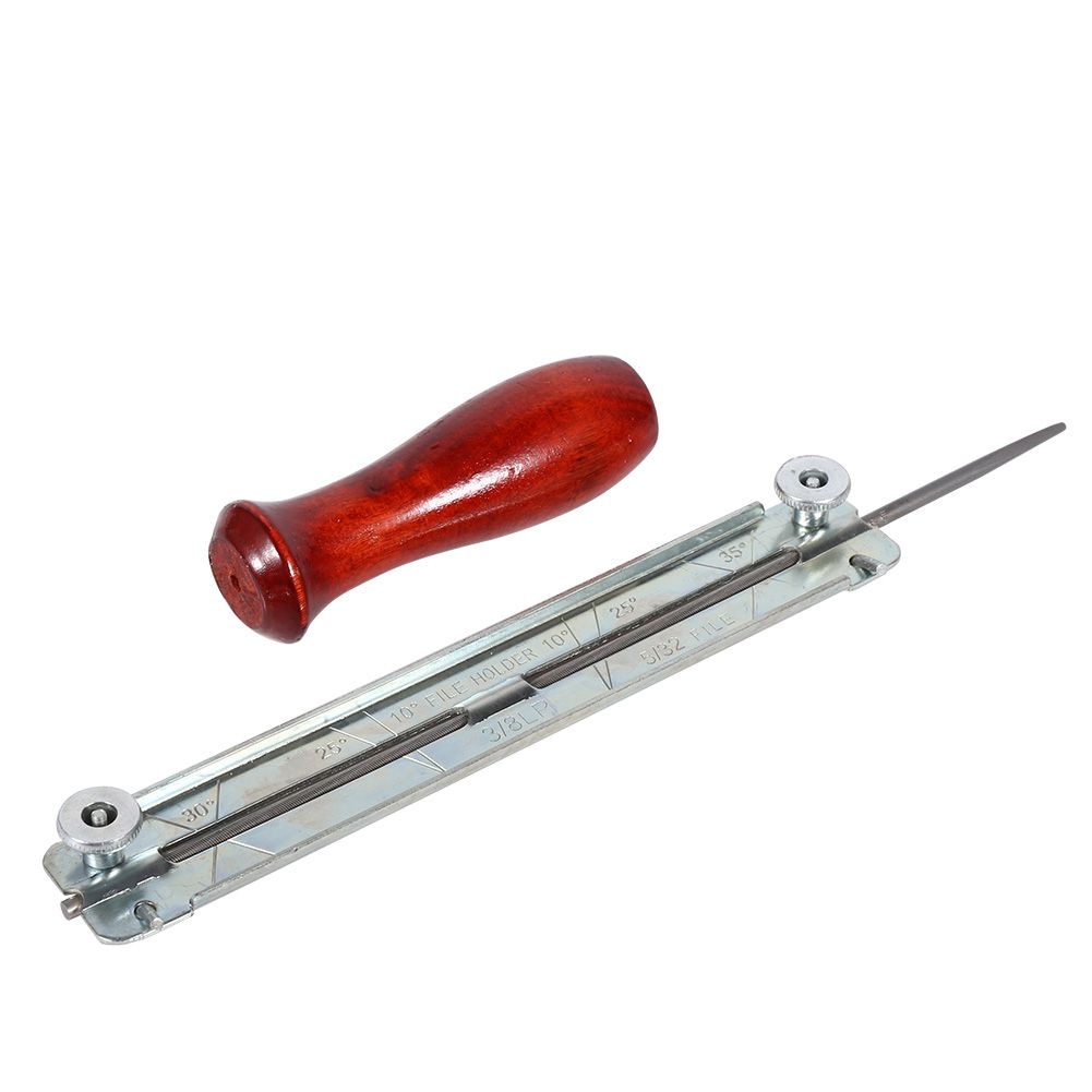 1x Chainsaw Saw Chain File & Filing Sharpening Kits with Wooden Holder Tool (4.0mm)
