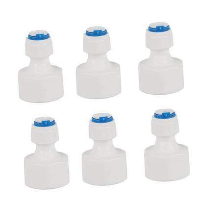 6pcs 1/4 Tube OD to 1/2 Female Push in Quick Connector for Water Filter Reverse Osmosis