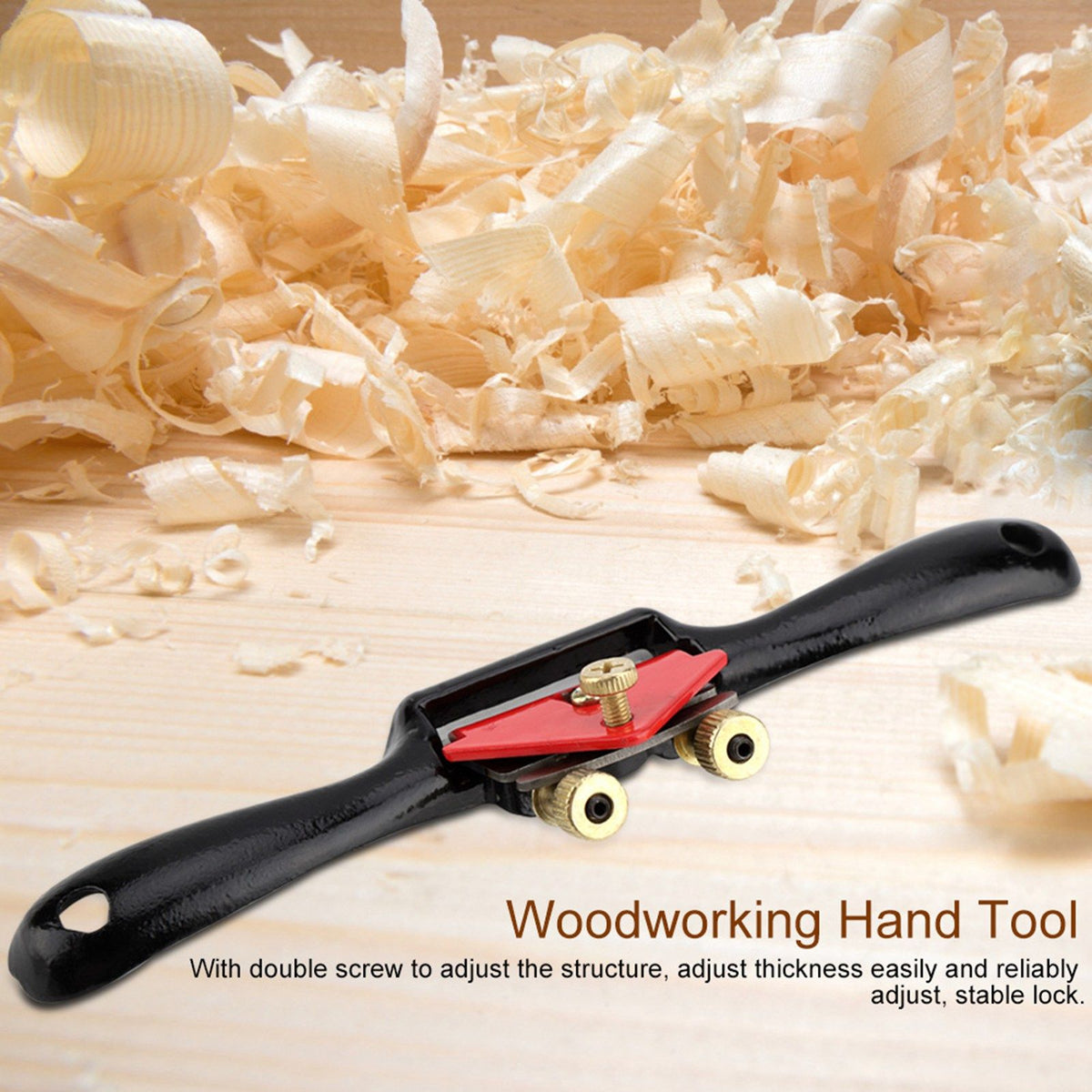 9"/215mm Adjustable Hand Edge Planer Spoke Shave Manual Woodworking Hand Tool
