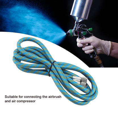 1.8M Woven Airbrush Hose Compressor Air Tool 1/8" to 1/8" Adaptor Fitting