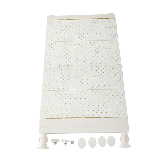 Upgraded Adjustable Storage Rack Space Saving Compartment Collecting Shelf White 53-90cm