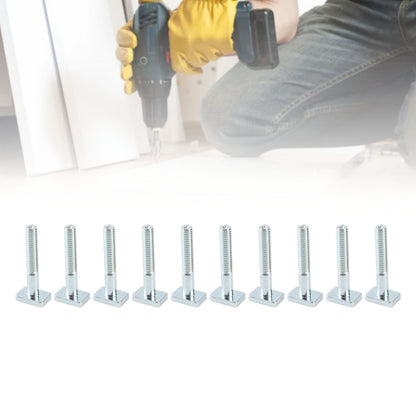10pcs M6-40 T Sliding Screws Metal T-nuts for Woodworking