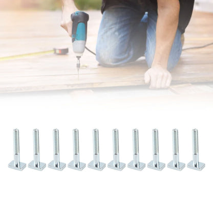 10pcs M6-40 T Sliding Screws Metal T-nuts for Woodworking
