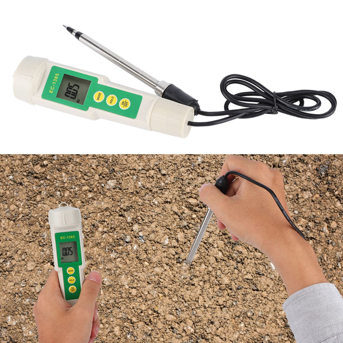 EC‑3185 Portable Soil EC/TDS/CF Tester Salinity Meter for Agricultural Horticultural Planting
