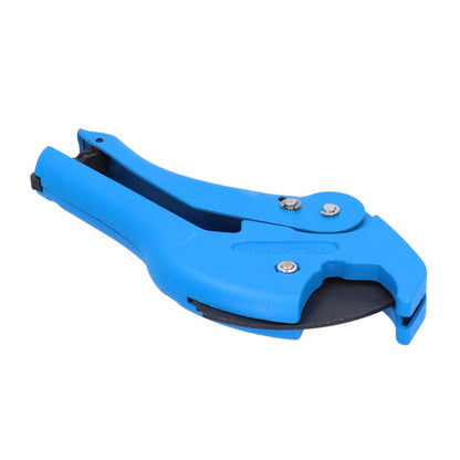 PVC Pipe Ratchet Cutter with Buckle Manual Tube Hose Cutting Device Plumbing Tool Blue