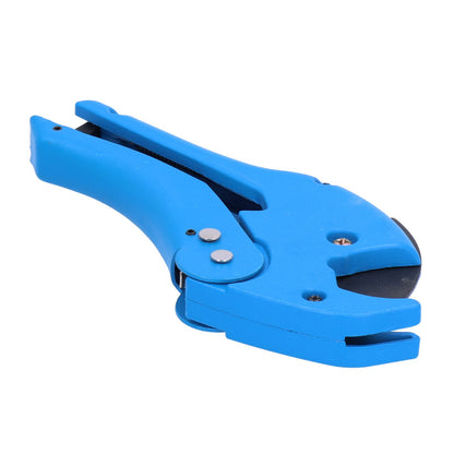 PVC Pipe Ratchet Cutter with Buckle Manual Tube Hose Cutting Device Plumbing Tool Blue