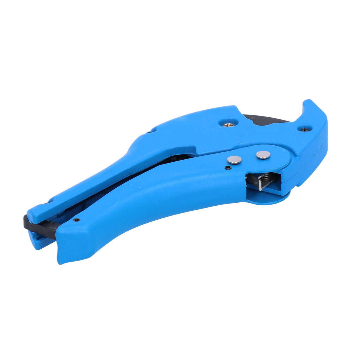 PVC Pipe Ratchet Cutter with Buckle Manual Tube Hose Cutting Device Plumbing Tool Blue