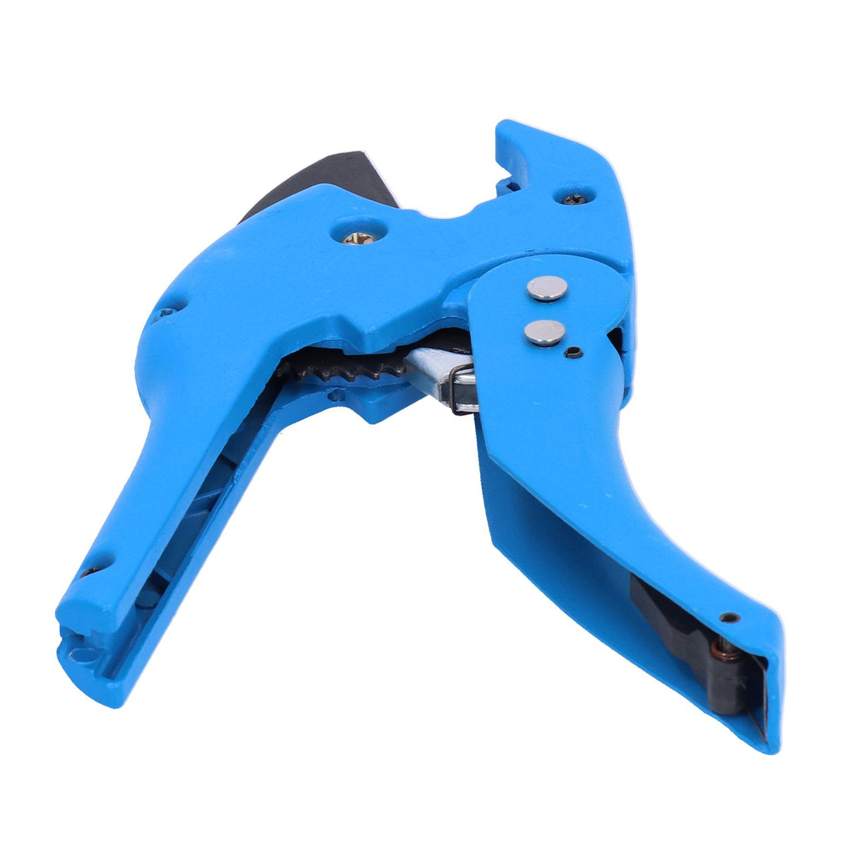 PVC Pipe Ratchet Cutter with Buckle Manual Tube Hose Cutting Device Plumbing Tool Blue