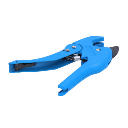 PVC Pipe Ratchet Cutter with Buckle Manual Tube Hose Cutting Device Plumbing Tool Blue
