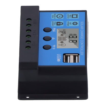 30A 12V 24V 2‑Way MOS Solar Charge Controller PWM 3 Stage Battery Regulator Solar Panel Controller