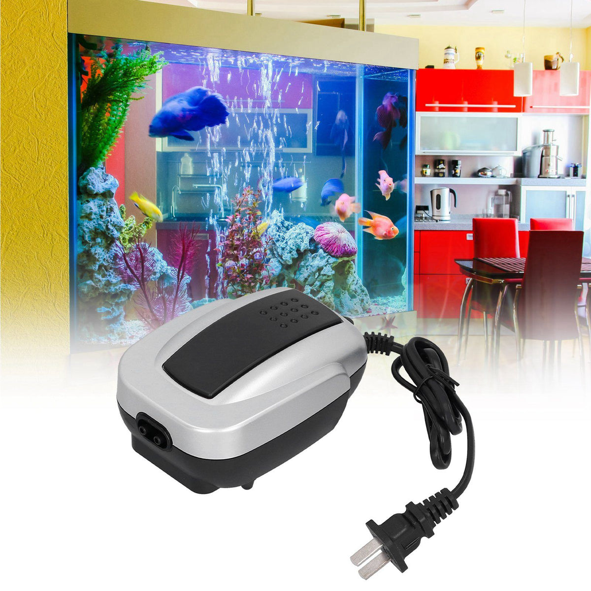 Oxygen Pump HighPower LowNoise Small Portable Household Air Pump for Fish Tank Aquarium