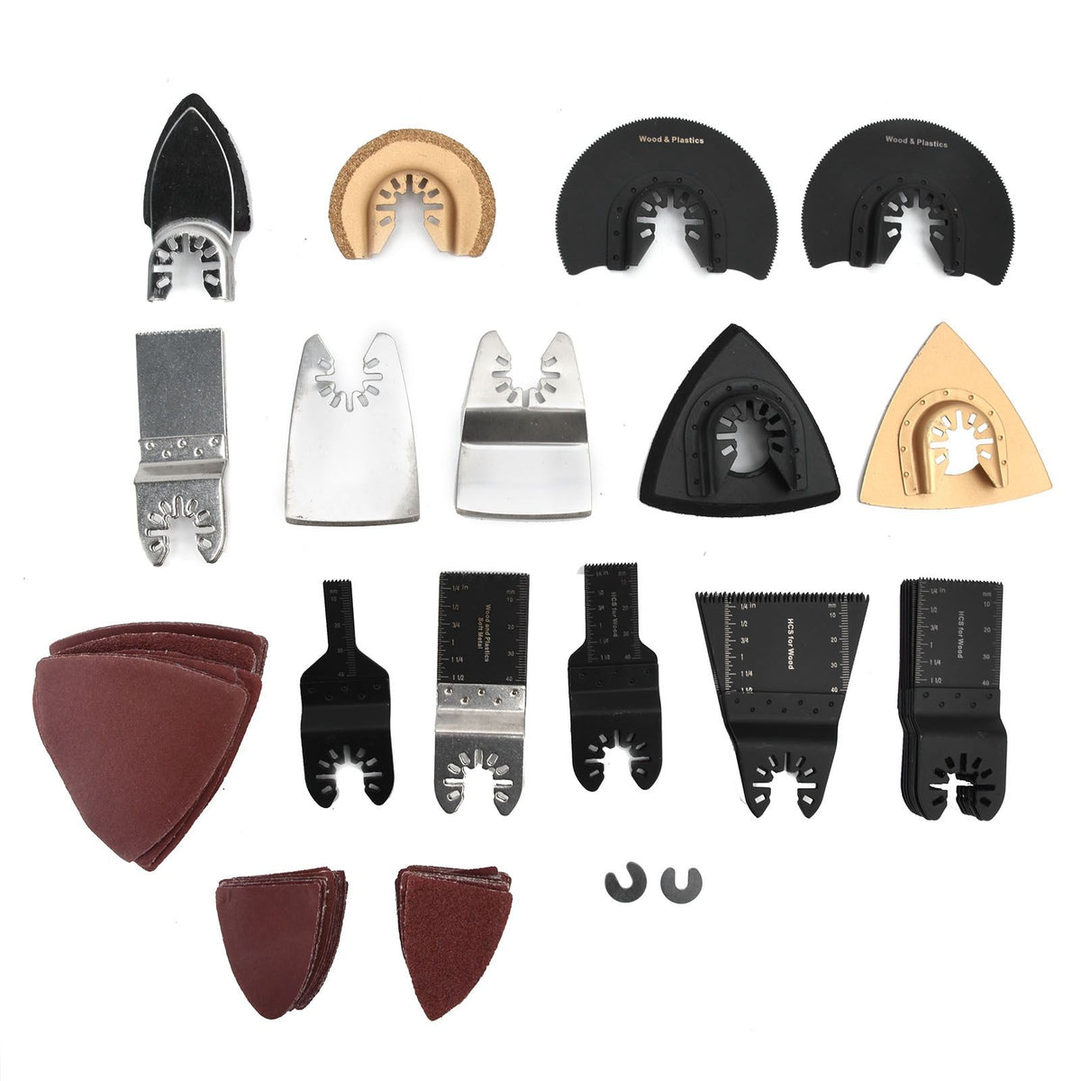 Universal Oscillating Saw Blade Set High Carbon Steel Quick Release Multi Tool Blades Accessories