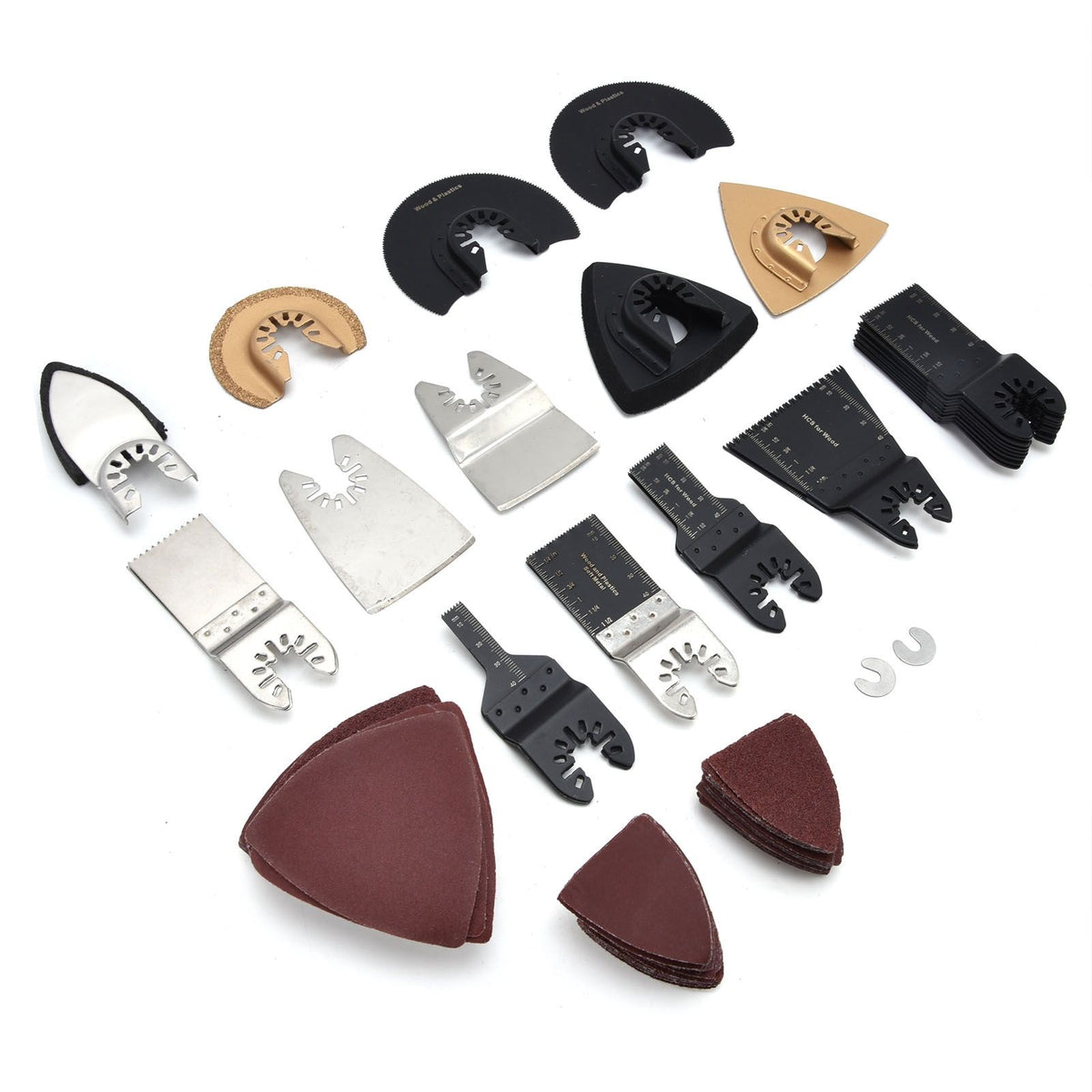Universal Oscillating Saw Blade Set High Carbon Steel Quick Release Multi Tool Blades Accessories
