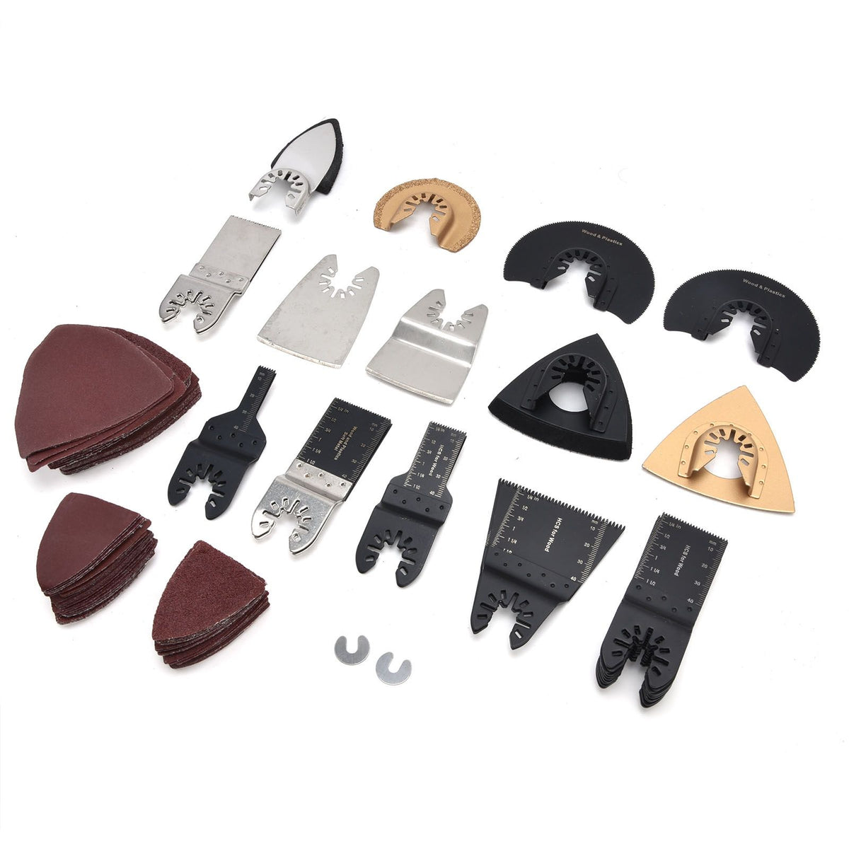 Universal Oscillating Saw Blade Set High Carbon Steel Quick Release Multi Tool Blades Accessories