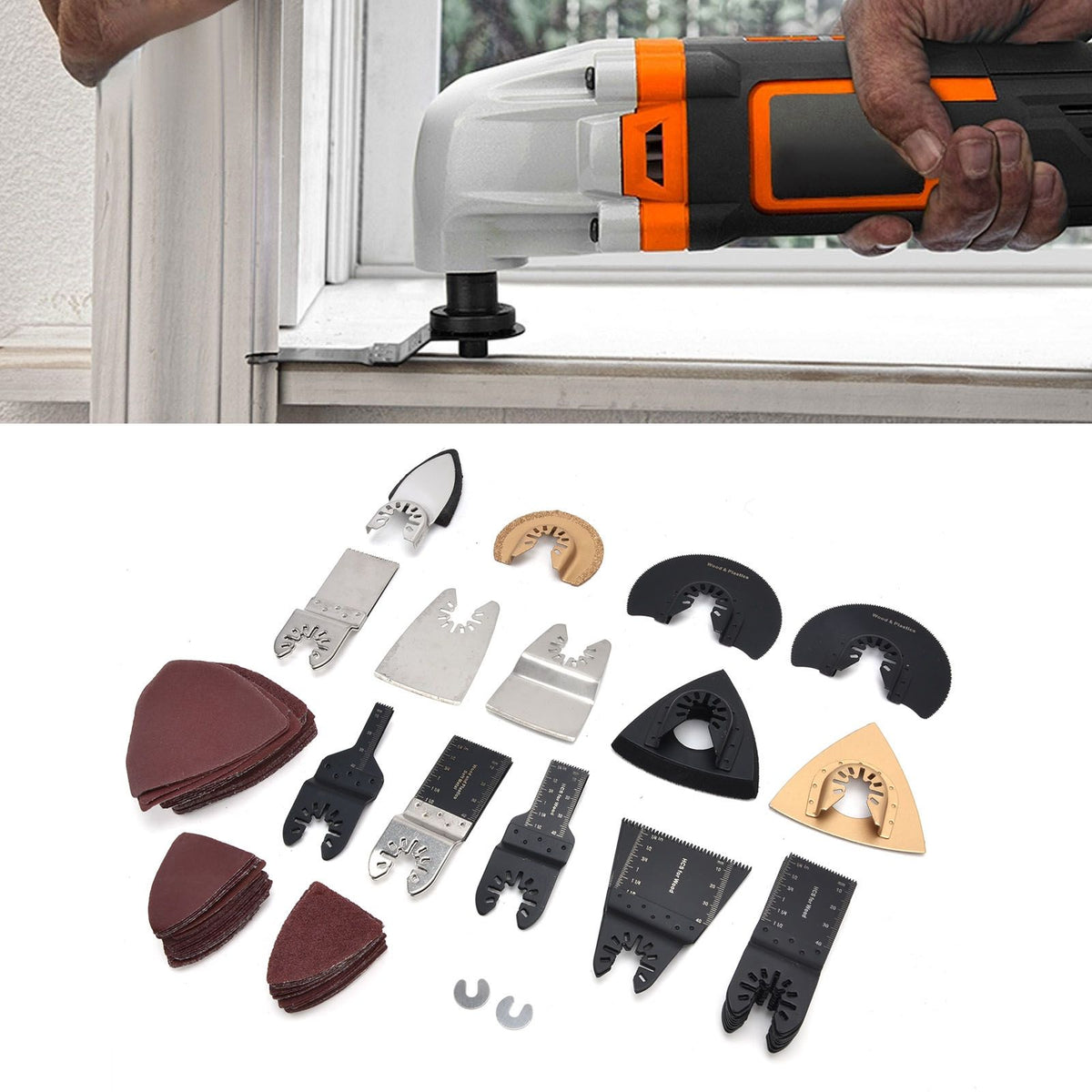 Universal Oscillating Saw Blade Set High Carbon Steel Quick Release Multi Tool Blades Accessories