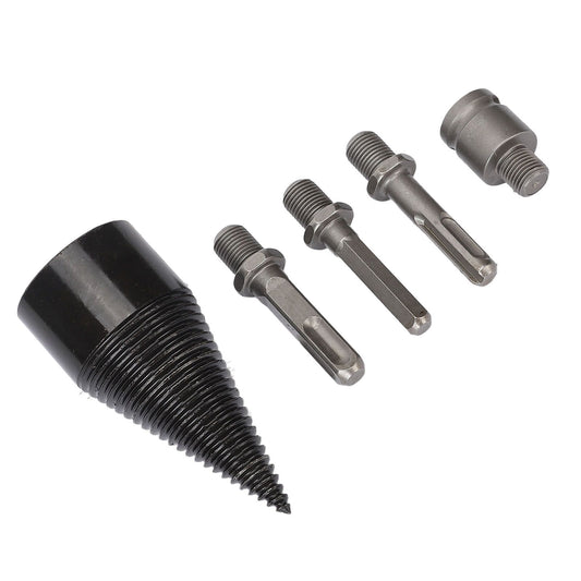 5Pcs Firewood Log Splitter Drill Bit Steel Wood Splitting Logs Bits Removable Steel Drill Bit 45mm