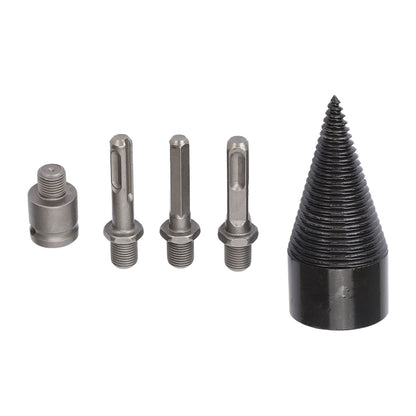5Pcs Firewood Log Splitter Drill Bit Steel Wood Splitting Logs Bits Removable Steel Drill Bit 45mm