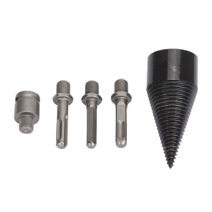 5Pcs Firewood Log Splitter Drill Bit Steel Wood Splitting Logs Bits Removable Steel Drill Bit 45mm