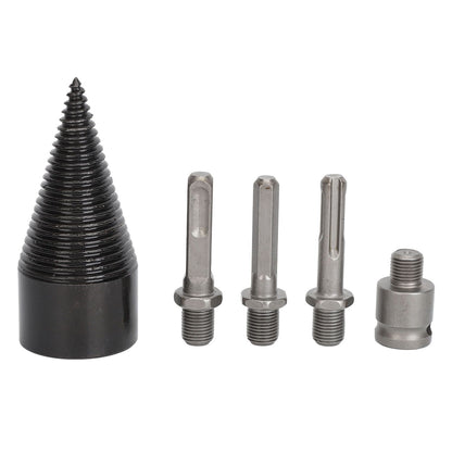 5Pcs Firewood Log Splitter Drill Bit Steel Wood Splitting Logs Bits Removable Steel Drill Bit 45mm