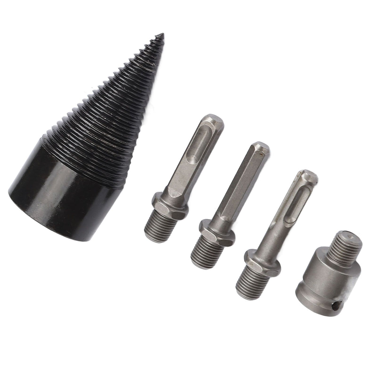 5Pcs Firewood Log Splitter Drill Bit Steel Wood Splitting Logs Bits Removable Steel Drill Bit 45mm