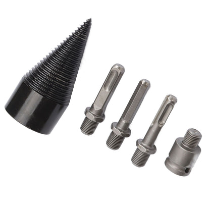5Pcs Firewood Log Splitter Drill Bit Steel Wood Splitting Logs Bits Removable Steel Drill Bit 45mm