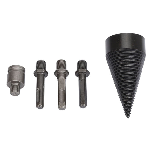 5Pcs Firewood Log Splitter Drill Bit Steel Wood Splitting Logs Bits Removable Steel Drill Bit 50mm