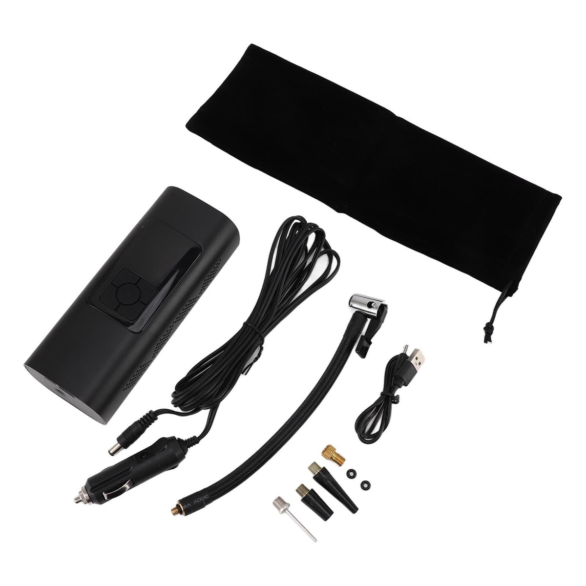 Tire Inflator 150 PSI Portable Air Compressor Cordless 12V DC Dual Power Supply Air Pump With Light for Car Motorcycle Ball