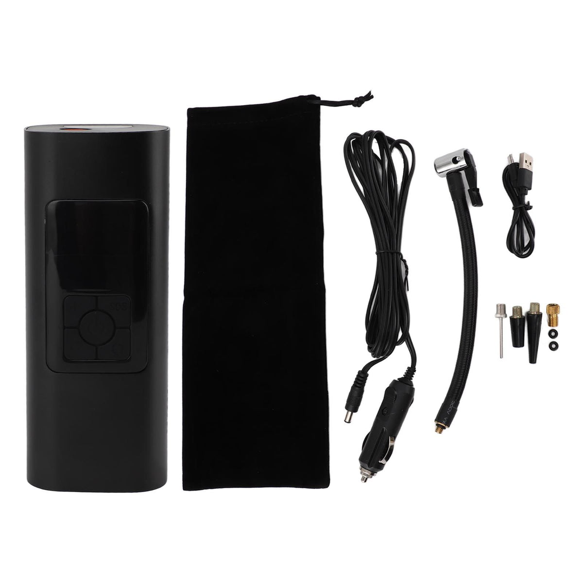 Tire Inflator 150 PSI Portable Air Compressor Cordless 12V DC Dual Power Supply Air Pump With Light for Car Motorcycle Ball