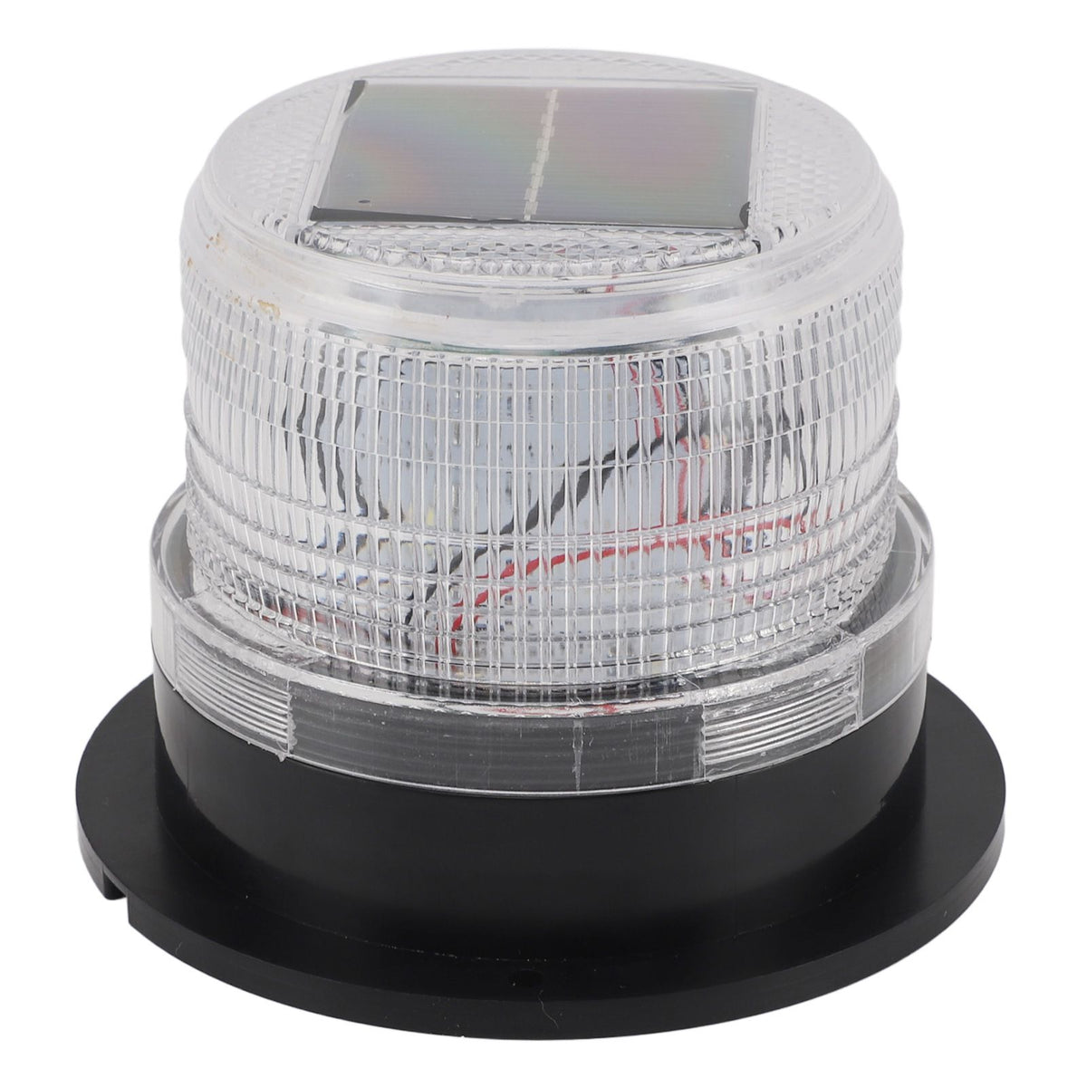 Solar Beacon Light Caution Light 8 LED Dusk to Dawn Sensor 1200mAh Battery Safety Strobe Light for Construction Traffic Red Blue
