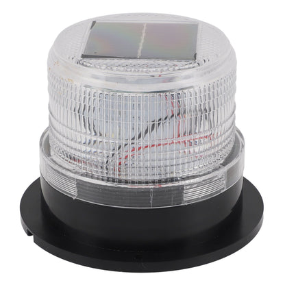 Solar Beacon Light Caution Light 8 LED Dusk to Dawn Sensor 1200mAh Battery Safety Strobe Light for Construction Traffic Red Blue