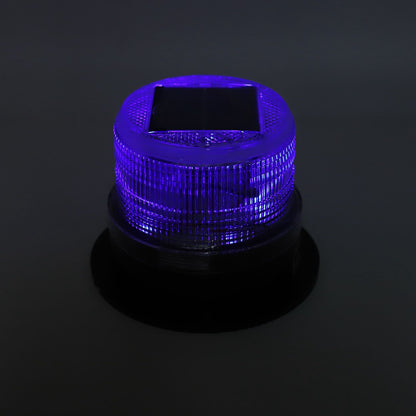 Solar Beacon Light Caution Light 8 LED Dusk to Dawn Sensor 1200mAh Battery Safety Strobe Light for Construction Traffic Red Blue