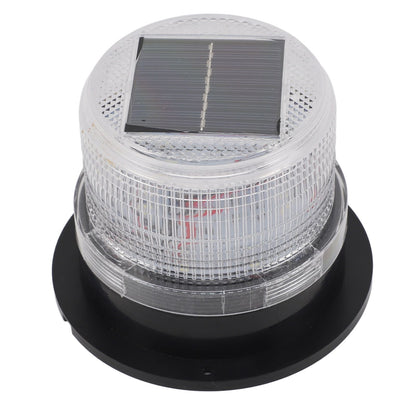 Solar Beacon Light Caution Light 8 LED Dusk to Dawn Sensor 1200mAh Battery Safety Strobe Light for Construction Traffic Red Blue