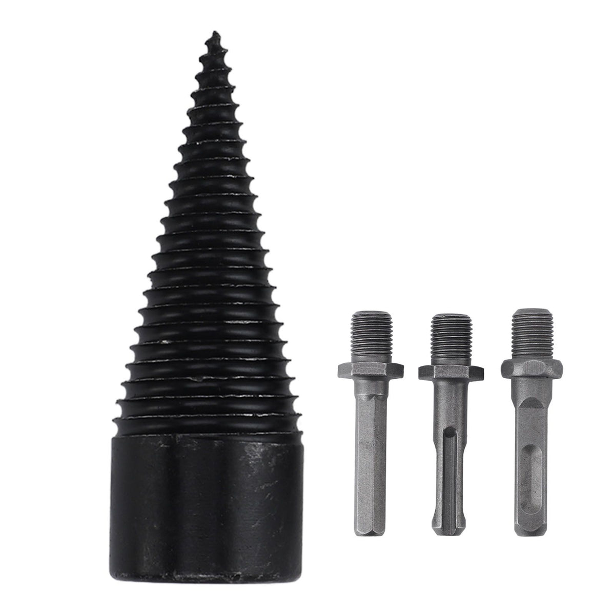 Firewood Log Splitter Kindling Splitting Wood Drill Bit with 3 Drilling Handles Firewood Log Drill Bits Labor Saving 32MM