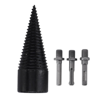 Firewood Log Splitter Kindling Splitting Wood Drill Bit with 3 Drilling Handles Firewood Log Drill Bits Labor Saving 32MM