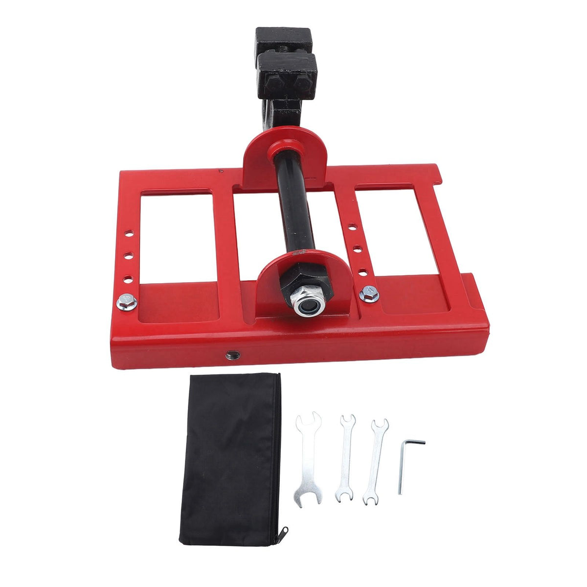 Vertical Chainsaw Mill Lumber Cutting Guide Portable Mini Sawmill Chainsaw Attachment Cut Guided for Builders Woodworkers Red