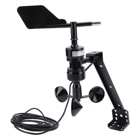 Wind Speed Direction Sensor 0‑2.5V Signal Output 3 Cups S Type Integrated Anemometer Transmitter DC5V