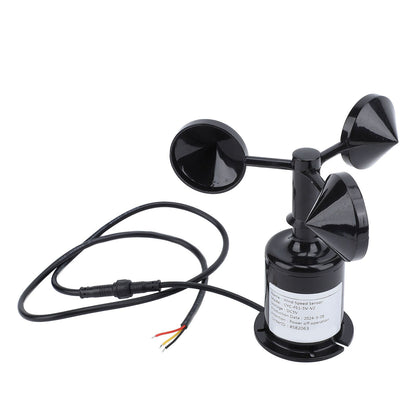Wind Speed Anemometer High Accuracy 5V Wind Speed Monitoring Sensor Measuring Detector with 2.62ft Extension Cable