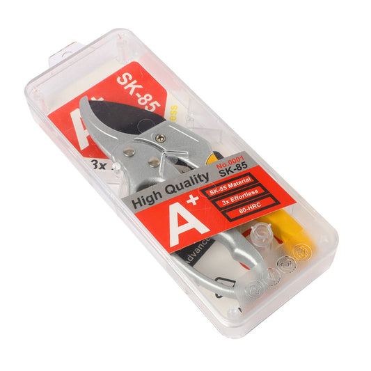 Pruning Shears Ergonomic Straight Handle Segmented Garden Pruner Aluminum Alloy Fruit Tree Branch Cutter Yellow
