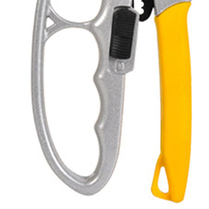Pruning Shears Ergonomic Straight Handle Segmented Garden Pruner Aluminum Alloy Fruit Tree Branch Cutter Yellow