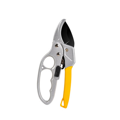 Pruning Shears Ergonomic Straight Handle Segmented Garden Pruner Aluminum Alloy Fruit Tree Branch Cutter Yellow