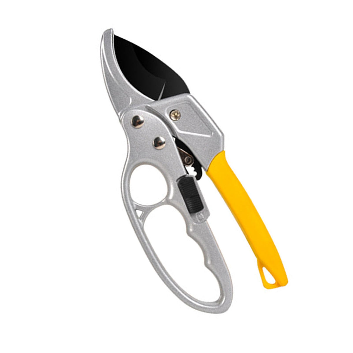 Pruning Shears Ergonomic Straight Handle Segmented Garden Pruner Aluminum Alloy Fruit Tree Branch Cutter Yellow