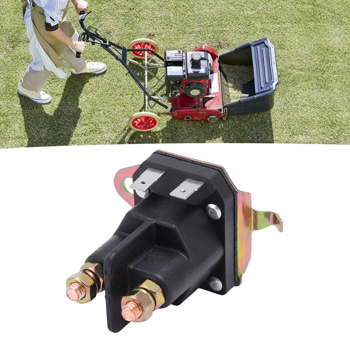 435 325 Starter Solenoid ABS Brass Lawn Mower Tractor Starter Solenoid Replacement for 862 1241 211 12 532192507 582042801 582042802