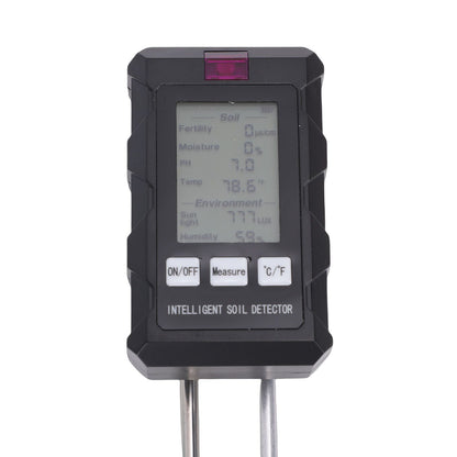6 in 1 Soil Tester Digital Soil PH Temperature Humidity Fertility Meter for Farming Gardening Plants