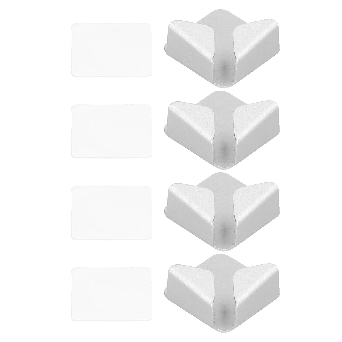 4pcs WallMounted Power Cord Holder NoPunch SelfAdhesive Power Plug Bracket for Home Silver