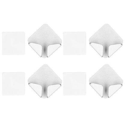 4pcs WallMounted Power Cord Holder NoPunch SelfAdhesive Power Plug Bracket for Home Silver