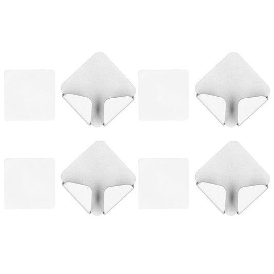4pcs WallMounted Power Cord Holder NoPunch SelfAdhesive Power Plug Bracket for Home Silver