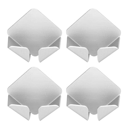 4pcs WallMounted Power Cord Holder NoPunch SelfAdhesive Power Plug Bracket for Home Silver
