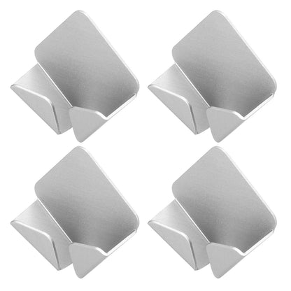4pcs WallMounted Power Cord Holder NoPunch SelfAdhesive Power Plug Bracket for Home Silver